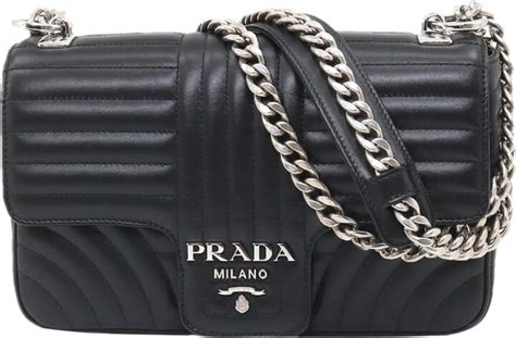 prada diagramme leather handbag